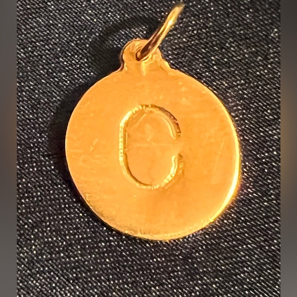 Minimalist Jewelry…Helen Ficalora "C" Alphabet Charm lovingly hand craft… - Picture 7 of 10
